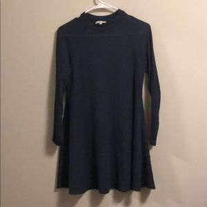 Simple navy blue sweater dress